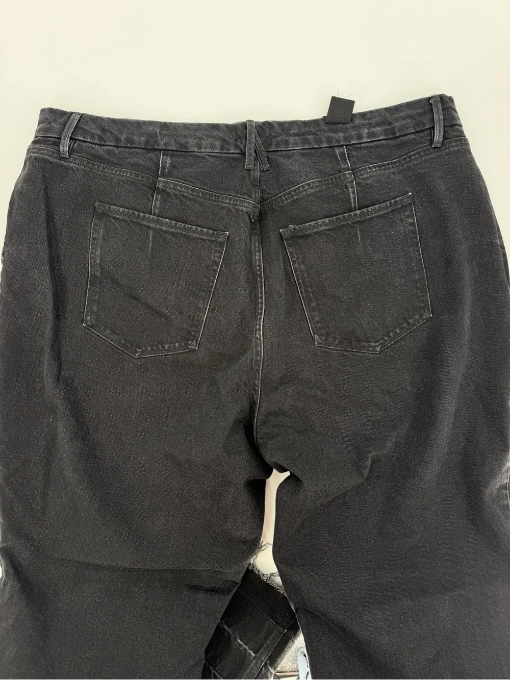 Good American Good Icon High Rise Straight Black Jeans Women's - Size 24W